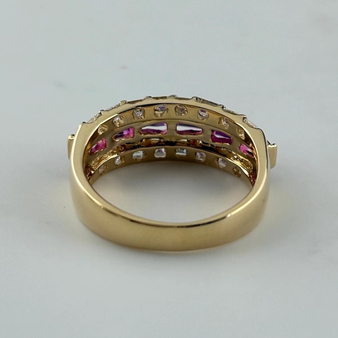 RUBY DESIGN RING YG MELEE DIAMOND RING - 3