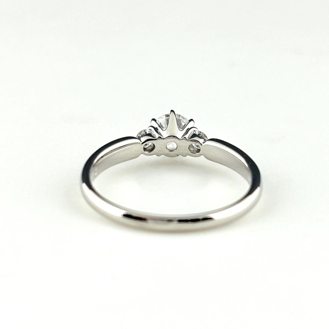 DIAMOND PLATINUM RING MELEE DIAMOND RING - 4