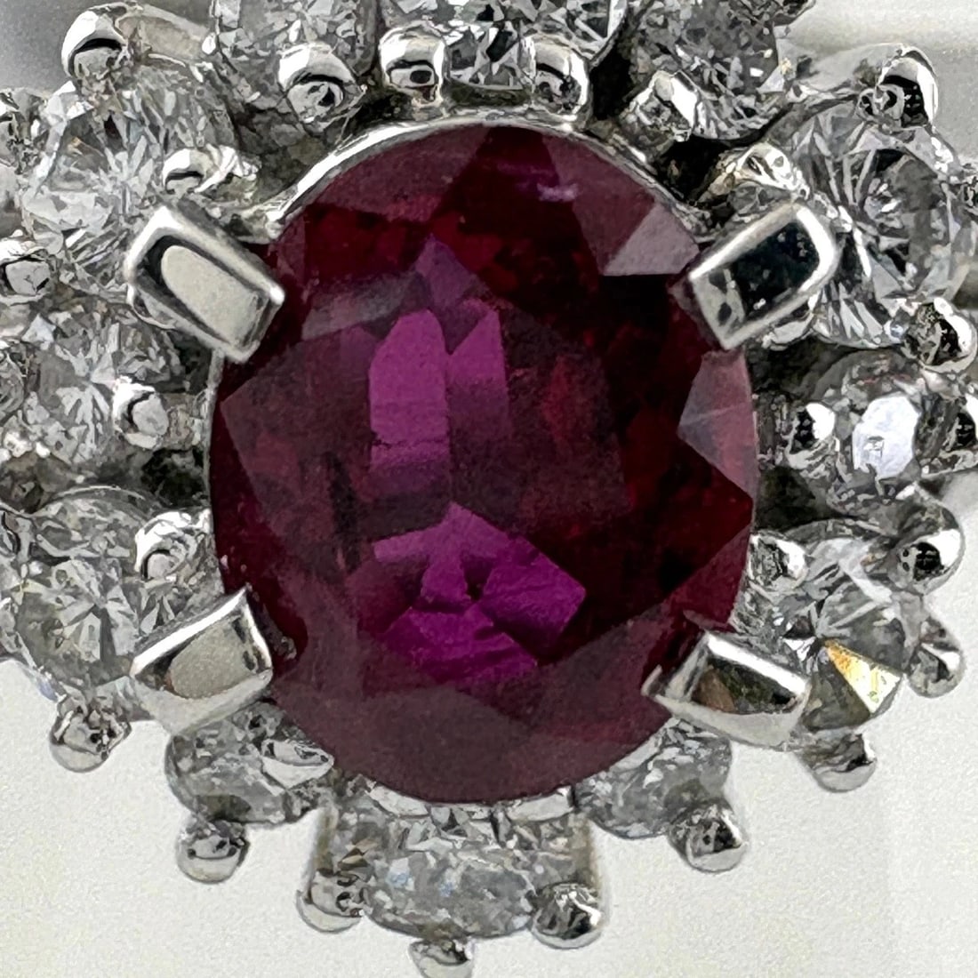 RUBY DESIGN RING PLATINUM MELEE DIAMOND RING PT900 - 2