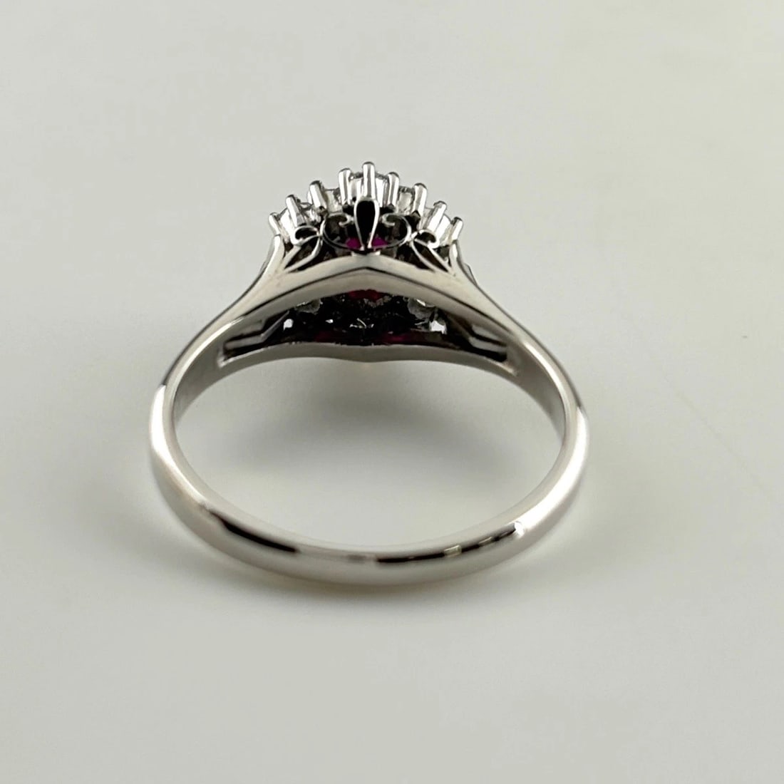 RUBY DESIGN RING PLATINUM MELEE DIAMOND RING PT900 - 3
