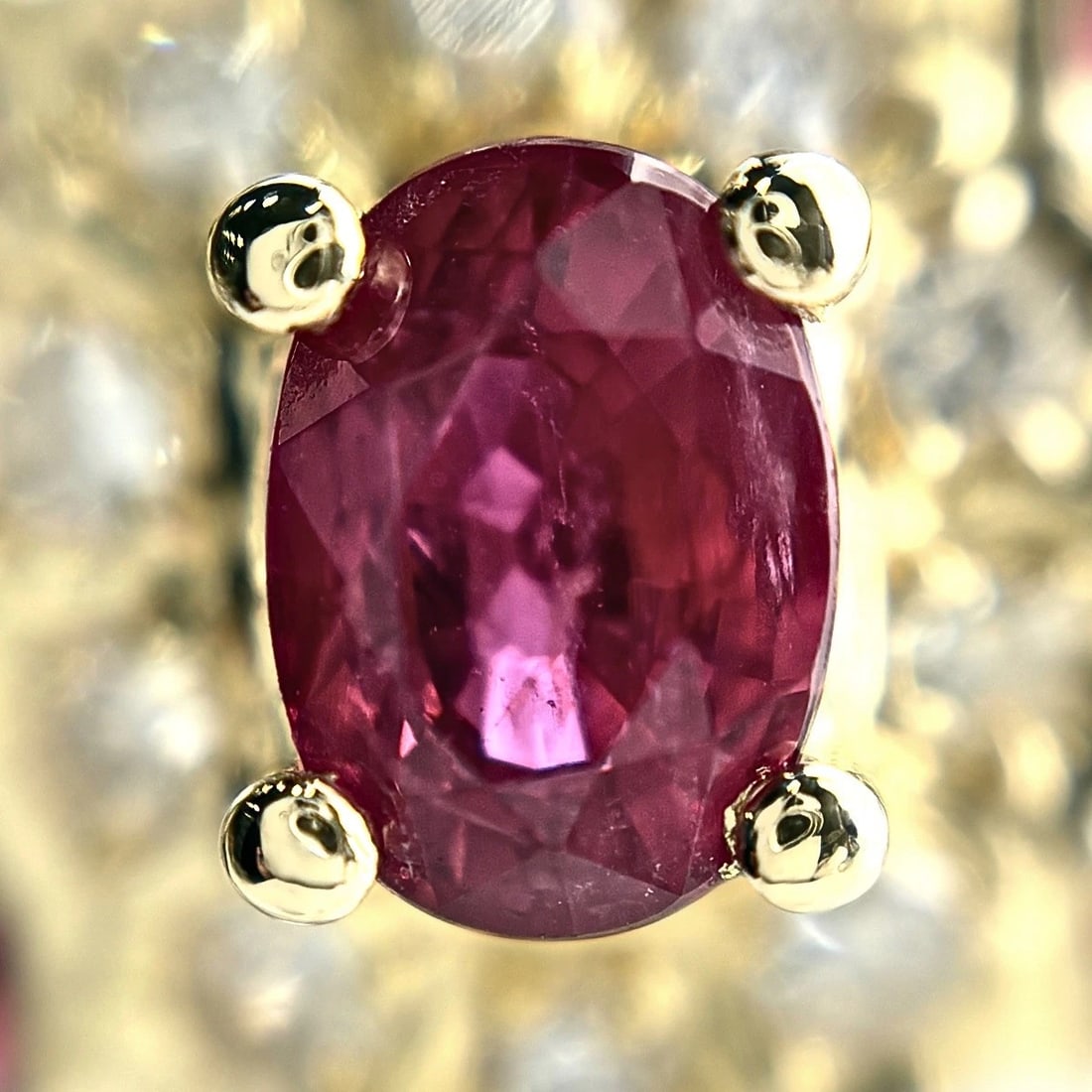 RUBY DESIGN RING YG MELEE DIAMOND RING - 2