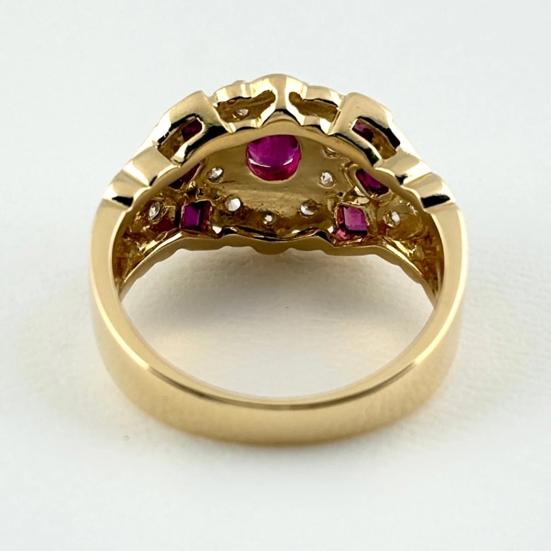 RUBY DESIGN RING YG MELEE DIAMOND RING - 4