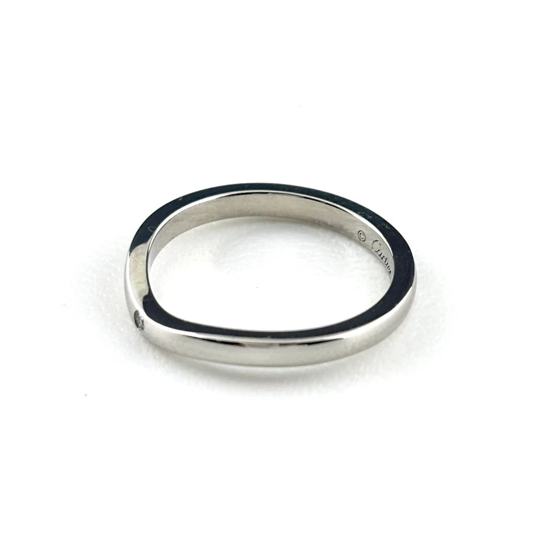 CARTIER BALLERINA CURVE WEDDING PLATINUM MELEE DIAMOND RING: Cartier Ballerina Curve Wedding Platinum Melee Diamond Ring Brand: CARTIER Type/Style: Ring Material: Pt950, Main Stone Natural Color: None Size: US5 Accessories: None Accessories Notice: When