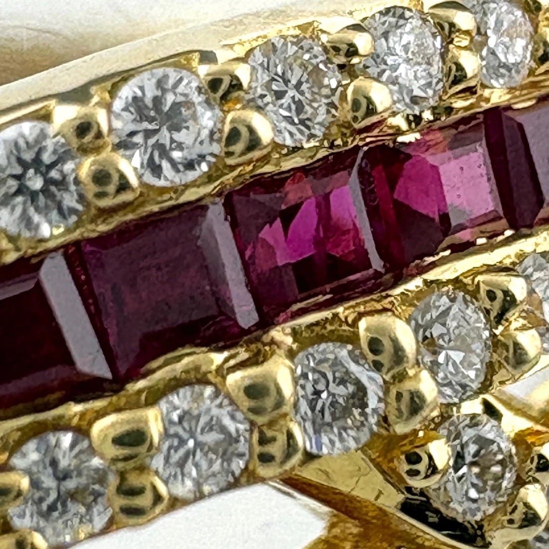 RUBY DESIGN RING YG RING MELEE DIAMOND RING - 2