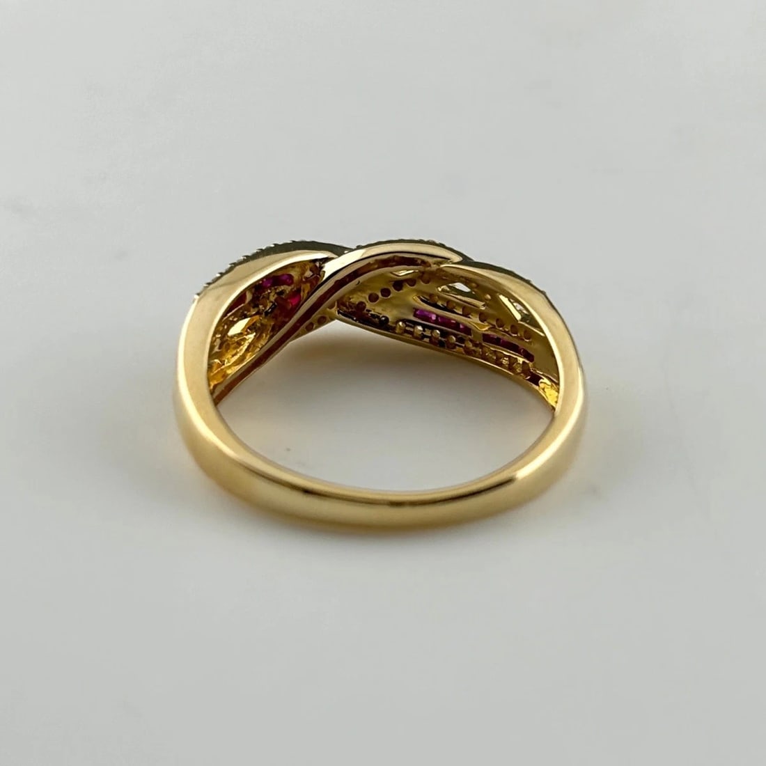 RUBY DESIGN RING YG RING MELEE DIAMOND RING - 3