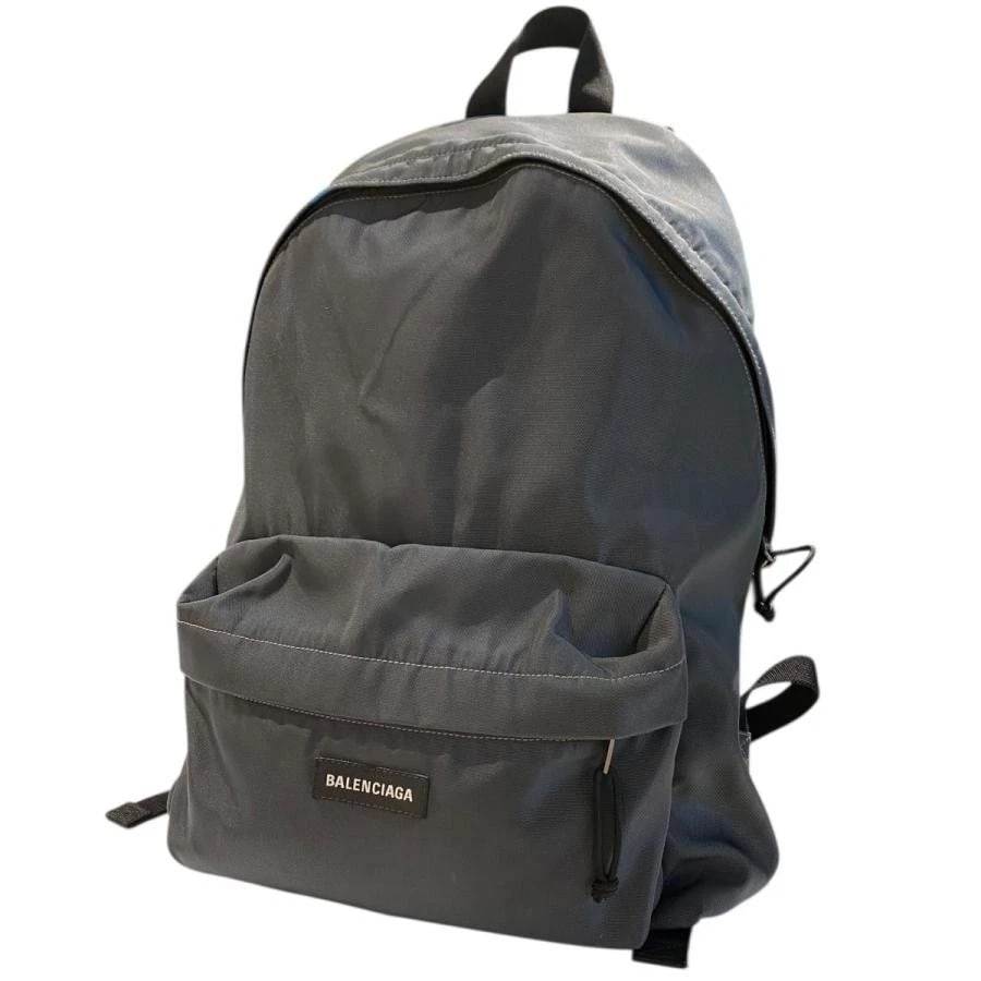 BALENCIAGA BAG: EXPLORER BACKPACK: BALENCIAGA Bag: Explorer Backpack Brand: BALENCIAGA Type/Style: Backpack Material: Exterior Material Nylon Color: Exterior Color Gray Size: (approx. W13.8 ? H19.3 ? D6.5 inch) Accessories: None