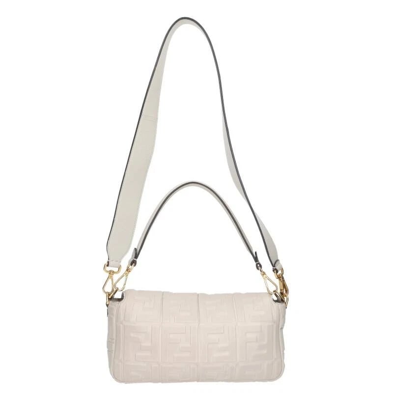 FENDI BAG: LOGO EMBOSSED BEIGE - 2