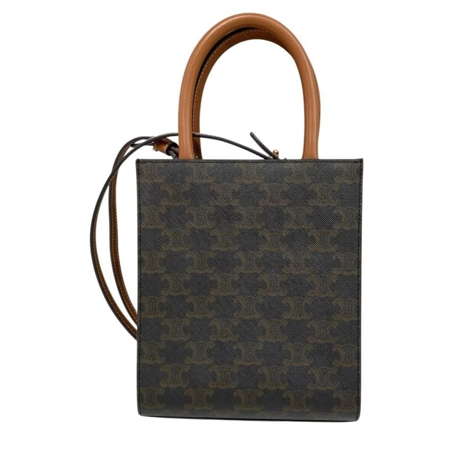 CELINE BAG: TRIOMPHE MINI VERTICAL CAB BROWN - 3