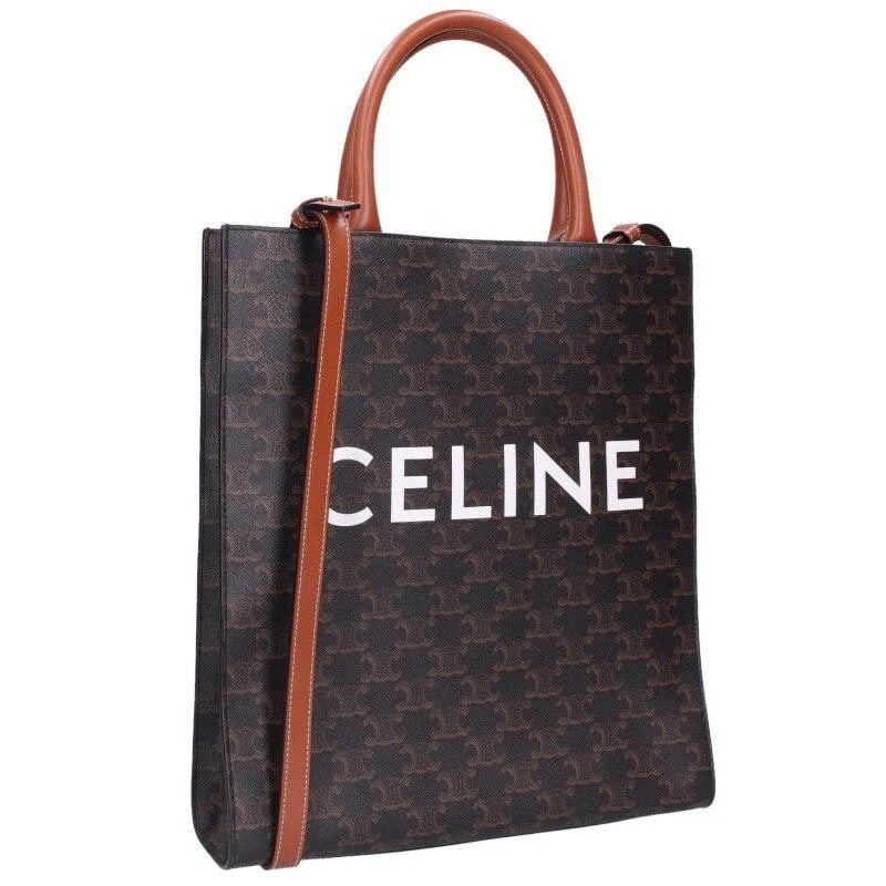 CELINE BAG: VERTICAL CABAS SMALL: CELINE Bag: Vertical Cabas Small Brand: CELINE Type/Style: Tote Material: Exterior Material Canvas Color: Exterior Color Black / Brown / Gold Size: (approx. W10.8 ? H12.2 ? D2.4 inch) Accessories:
