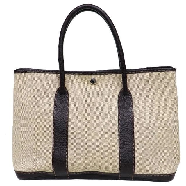 HERMES BAG: GARDEN PARTY PM36 ?I STAMP BROWN BEIGE: HERMES Bag: Garden Party PM36 ?I stamp Brown Beige Brand: HERMES Type/Style: Tote Material: Exterior Material Canvas / Leather Color: Exterior Color Brown Beige Size: (approx. W14.2 ? H10.2 ? D6.7 inc