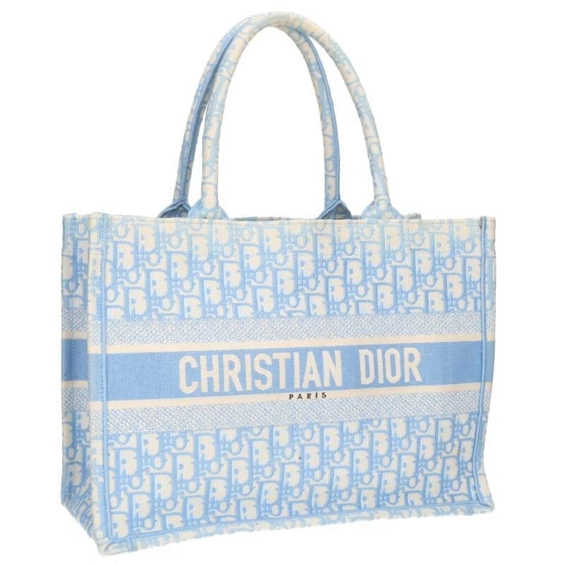DIOR BAG: BOOK TOTE MEDIUM OBLIQUE LIGHT BLUE: DIOR Bag: Book Tote Medium Oblique Light Blue Brand: DIOR Type/Style: Tote Material: Exterior Material Jacquard Color: Exterior Color Light Blue Size: (approx. W13.4 ? H10.0 ? D5.7 inch) Accessori