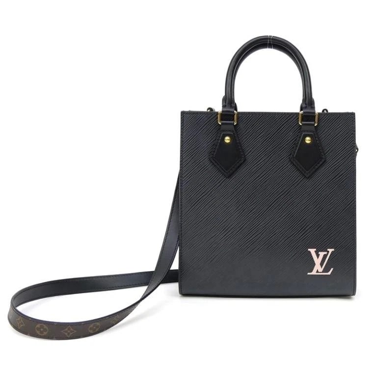 LOUIS VUITTON BAG: SAC PLAT BB: LOUIS VUITTON Bag: Sac Plat BB Brand: LOUIS VUITTON Type/Style: Tote Material: Exterior Material Leather Color: Exterior Color Black Size: (approx. W8.5 ? H8.7 ? D3.5 inch) Accessories: None <