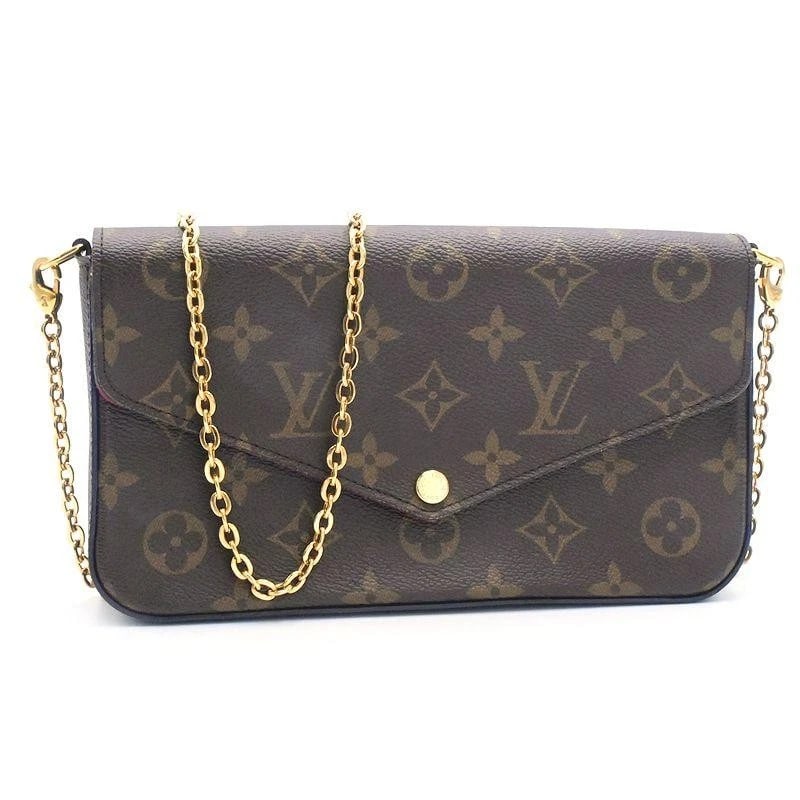 LOUIS VUITTON BAG: POCHETTE FELICIE: LOUIS VUITTON Bag: Pochette Felicie Brand: LOUIS VUITTON Type/Style: Shoulder Bag Material: Exterior Material Canvas Color: Exterior Color Brown Size: (approx. W8.3 ? H4.7 ? D1.2 inch) Accessories: