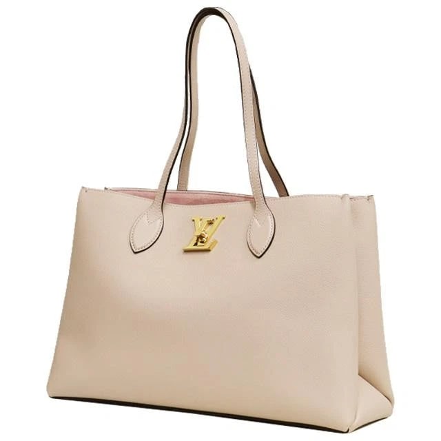 LOUIS VUITTON BAG: LOCKME TOTE: LOUIS VUITTON Bag: Lockme Tote Brand: LOUIS VUITTON Type/Style: Tote Material: Exterior Material Leather Color: Exterior Color Greige Size: (approx. W14.2/15.7 ? H10.2 ? D5.9 inch) Accessories: No