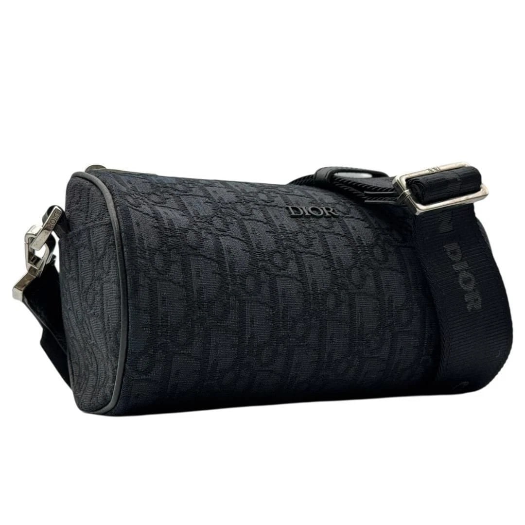 DIOR BAG: OBLIQUE ROLLER BLACK: DIOR Bag: Oblique Roller Black Brand: Dior Type/Style: Messenger Bag Material: Exterior Material Canvas Color: Exterior Color Black Size: (approx. W8.3 ? H4.7 ? D4.7 inch) Accessories: None