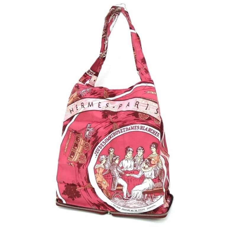 HERMES BAG: SILKY POP ROUGE H: HERMES Bag: Silky Pop Rouge H Brand: HERMES Type/Style: Tote Material: Exterior Material Canvas Color: Exterior Color Rouge H Size: (approx. W11.4 ? H13.0 ? D5.1 inch) Accessories: None Ac