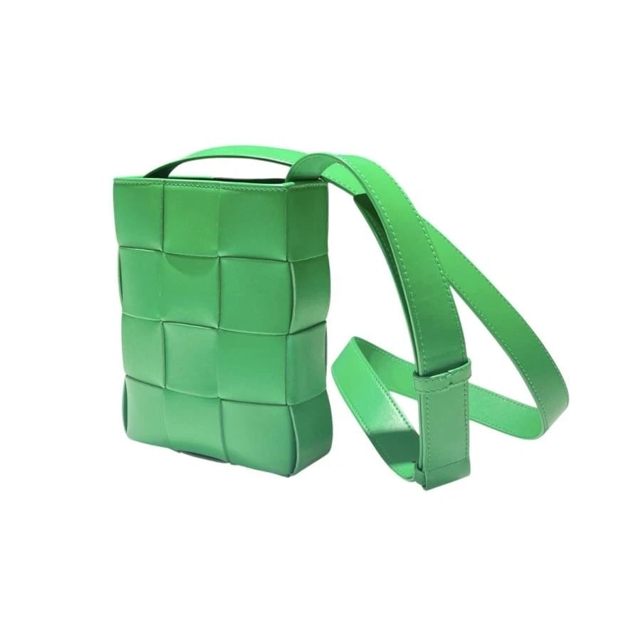 BOTTEGA VENETA BAG: MAXI INTRECCIATO MINI: BOTTEGA VENETA Bag: Maxi Intrecciato Mini Brand: BOTTEGA VENETA Type/Style: Crossbody Material: Exterior Material Leather Color: Exterior Color Green Size: (approx. W5.3 ? H7.1 ? D1.8 inch)