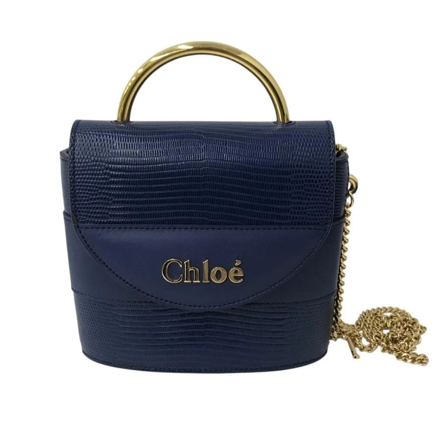 CHLOE BAG: ABY LOCK CHAIN SHOULDER NAVY: CHLOE Bag: Aby Lock Chain Shoulder Navy Brand: CHLOE Type/Style: Shoulder Bag Material: Exterior Material Leather Color: Exterior Color Navy Size: (approx. W7.1 ? H6.7 ? D2.4 inch) Accessories: No