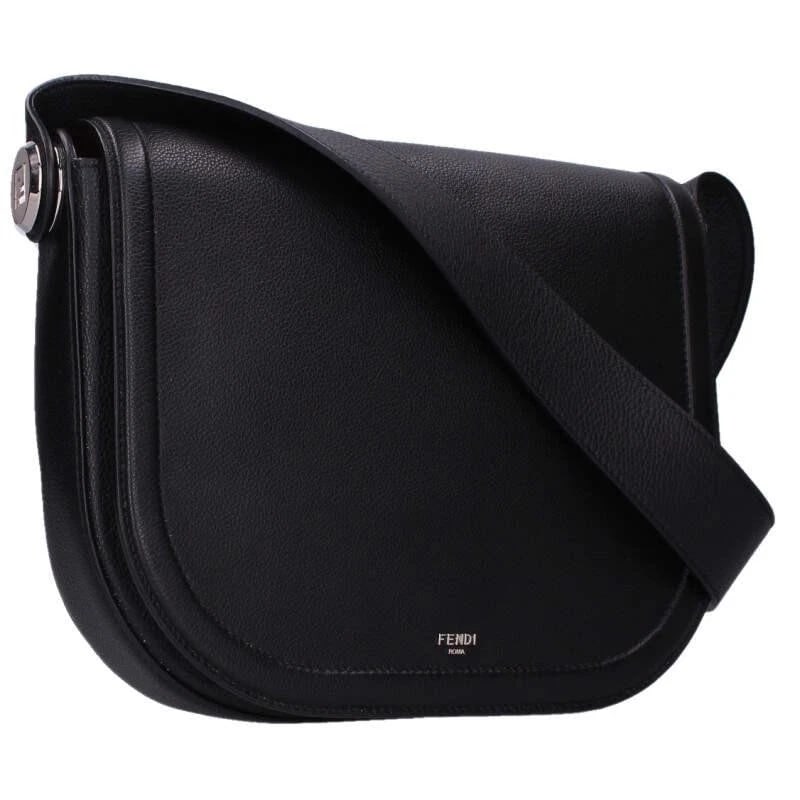 FENDI BAG: BLACK: FENDI Bag: Black Brand: FENDI Type/Style: Messenger Bag Material: Exterior Material Leather Color: Exterior Color Black Size: (approx. W11.0 ? H9.3 ? D1.6 inch) Accessories: None Accessories Notice: