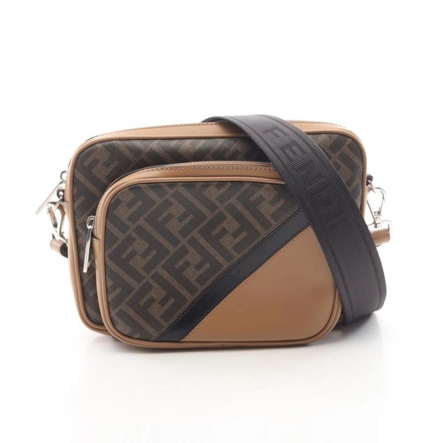 FENDI BAG: SHADOW DIAGONAL DUO ZUCCA CAMERA: FENDI Bag: Shadow Diagonal Duo Zucca Camera Brand: FENDI Type/Style: Shoulder Bag Material: Exterior Material PVC / Canvas / Leather Color: Exterior Color Beige Size: (approx. W9.4 ? H6.7 ? D1.4