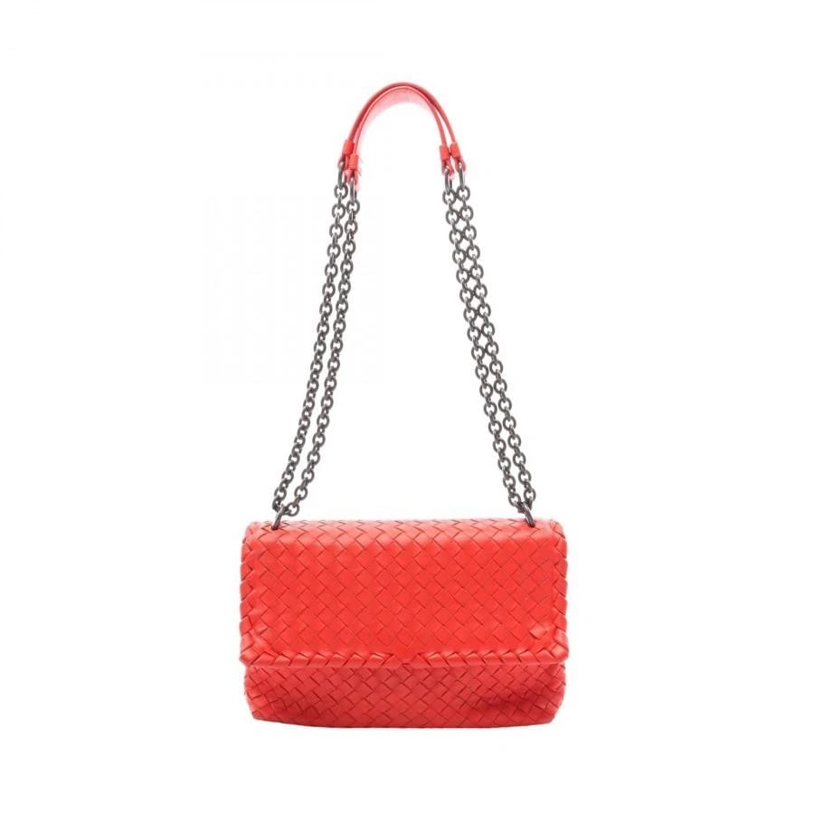 BOTTEGA VENETA BAG: SMALL OLIMPIA RED: BOTTEGA VENETA Bag: Small Olimpia Red Brand: BOTTEGA VENETA Type/Style: Shoulder Bag Material: Exterior Material Leather Color: Exterior Color Red Size: (approx. W9.8 ? H6.7 ? D3.3 inch) Accessori