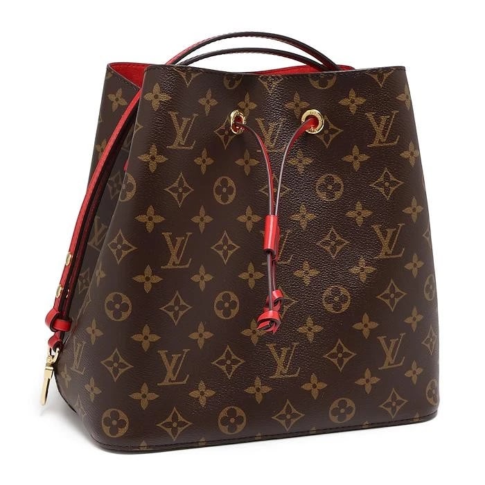 LOUIS VUITTON BAG: NEONOE MM: LOUIS VUITTON Bag: NeoNoe MM Brand: LOUIS VUITTON Type/Style: Bucket & Drawstring Bag Material: Exterior Material Canvas Color: Exterior Color Brown Size: (approx. H10.2 ? W10.2 ? D6.9 inch)