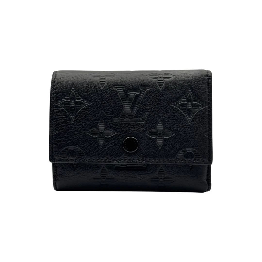 LOUIS VUITTON BAG: MONOGRAM SHADOW VICTOR WALLET: LOUIS VUITTON Bag: Monogram Shadow Victor Wallet Brand: LOUIS VUITTON Type/Style: Clutch Material: Exterior Material Leather Color: Exterior Color Black Size: (approx. W4.3 ? H3.3 ? D1.2 inch)