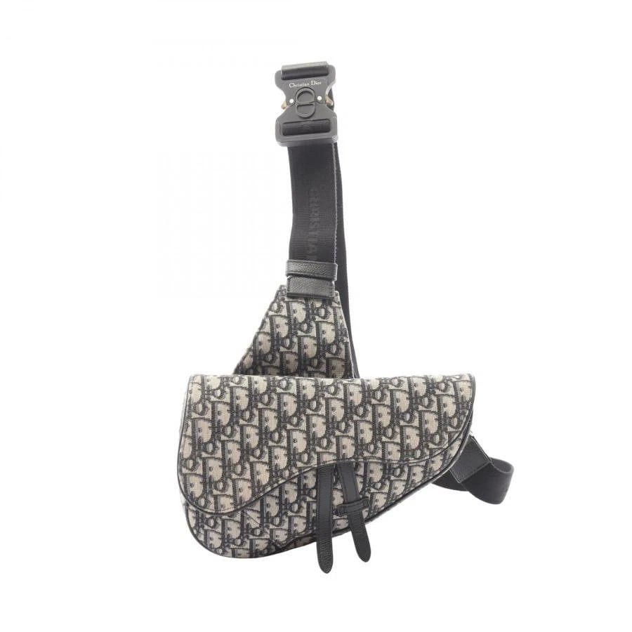 DIOR BAG: SADDLE OBLIQUE JACQUARD BEIGE/NAVY: DIOR Bag: Saddle Oblique Jacquard Beige/Navy Brand: Dior Type/Style: Belt Bag & Fanny Pack Material: Exterior Material Canvas / Leather Color: Exterior Color Beige / Navy Size: (approx. W10.2 ? H7.3 ?