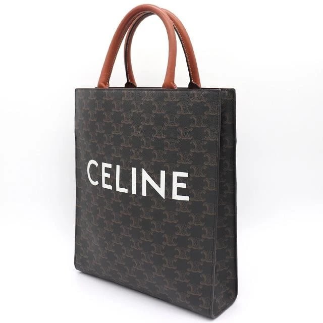 CELINE BAG: VERTICAL CABAS SMALL: CELINE Bag: Vertical Cabas Small Brand: CELINE Type/Style: Tote Material: Exterior Material Canvas Color: Exterior Color Brown Size: (approx. W11.0 ? H12.6 ? D3.1 inch) Accessories: None Accessories