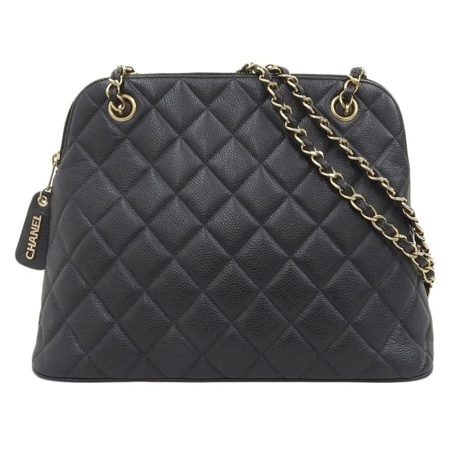 CHANEL BAG: CHAIN SHOULDER BAG BLACK: CHANEL Bag: Chain Shoulder Bag Black Brand: CHANEL Type/Style: Shoulder Bag Material: Exterior Material Leather Color: Exterior Color Black Size: (approx. W11.4 ? H8.5 ? D4.1 inch) Accessories: None