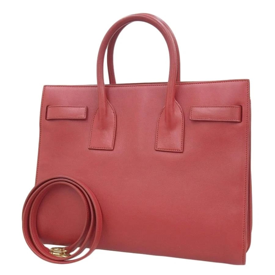 SAINT LAURENT BAG: SAC DE JOUR: SAINT LAURENT Bag: Sac De Jour Brand: SAINT LAURENT Type/Style: Tote Material: Exterior Material Leather Color: Exterior Color Red Size: (approx. W12.4 ? H9.4 ? D5.5 inch) Accessories: None