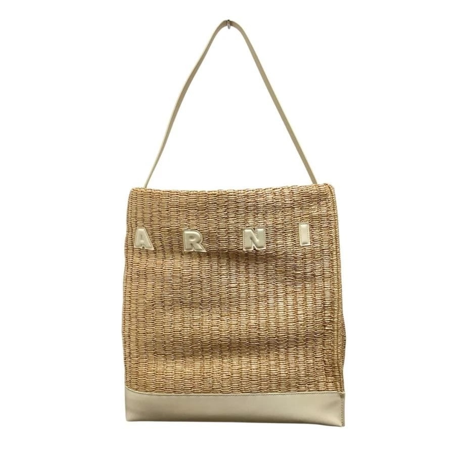 MARNI BAG: MUSEO HOBO MEDIUM: MARNI Bag: MUSEO HOBO MEDIUM Brand: MARNI Type/Style: Shoulder Bag Material: Exterior Material Leather Color: Exterior Color Beige Size: (approx. W12.2 ? H13.0 ? D4.7 inch) Accessories: None