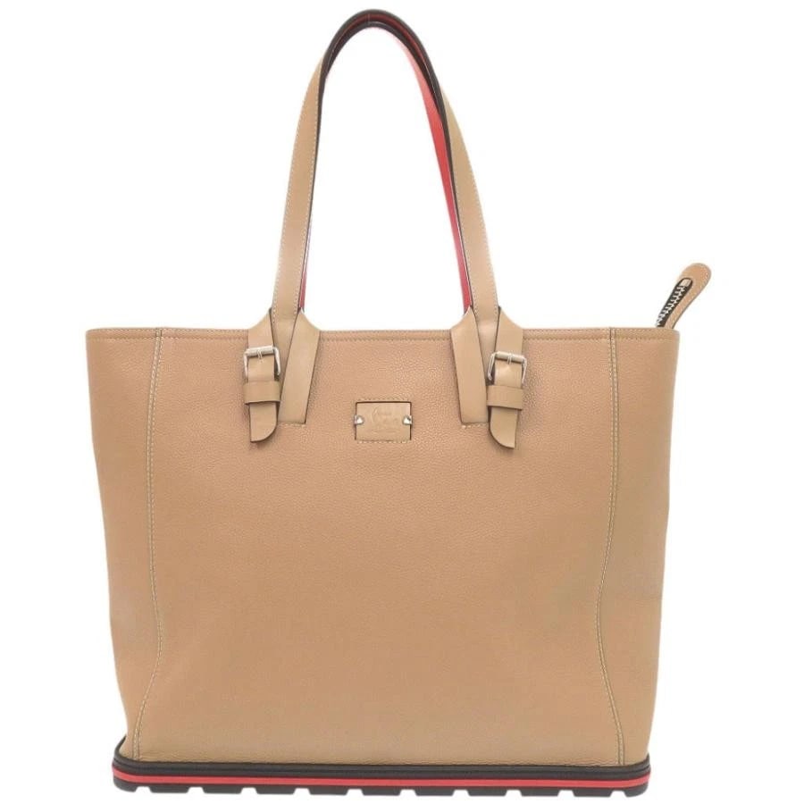 CHRISTIAN LOUBOUTIN BAG: KABIKER BEIGE: CHRISTIAN LOUBOUTIN Bag: KABIKER Beige Brand: Christian Louboutin Type/Style: Tote Material: Exterior Material Leather Color: Exterior Color Beige Size: (approx. W15.0?18.1 ? H13.4 ? D5.7 inch)