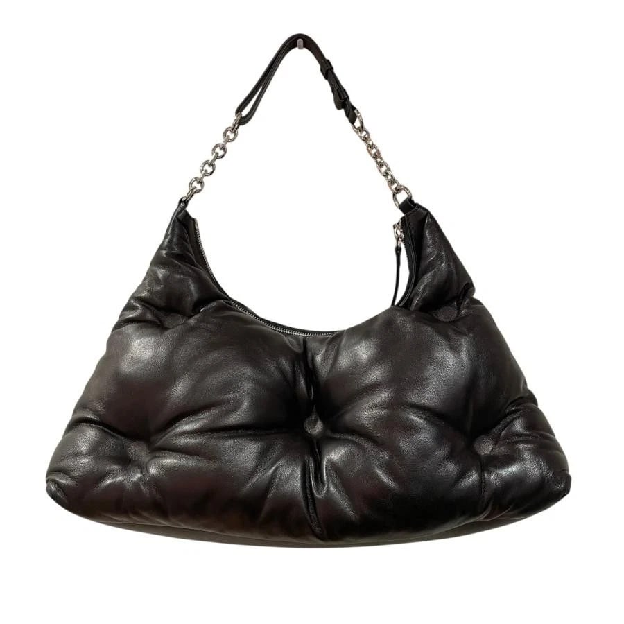 MAISON MARGIELA BAG: GLAM SLAM HOBO MEDIUM: MAISON MARGIELA Bag: Glam Slam Hobo Medium Brand: Maison Margiela Type/Style: Shoulder Bag Material: Exterior Material Leather Color: Exterior Color Black Size: (approx. W16.1 ? H8.3 ? D4.7 inch