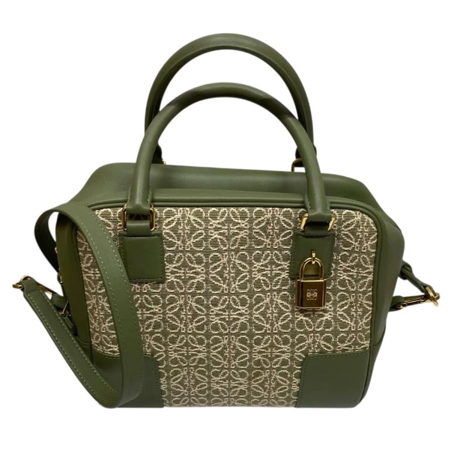 LOEWE BAG: 2WAY SHOULDER GREEN: LOEWE Bag: 2WAY Shoulder Green Brand: LOEWE Type/Style: Shoulder Bag Material: Exterior Material Leather Color: Exterior Color Green Size: (approx. W7.9 ? H7.5 ? D4.3 inch) Accessories: None <