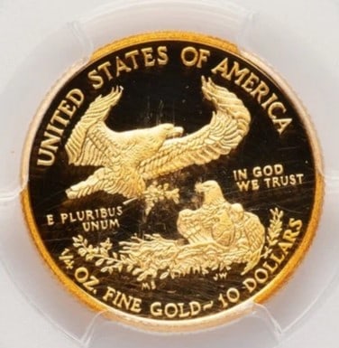 2011-W PROOF GOLD EAGLE 1/4 OZ BLUE GRADIENT - 2