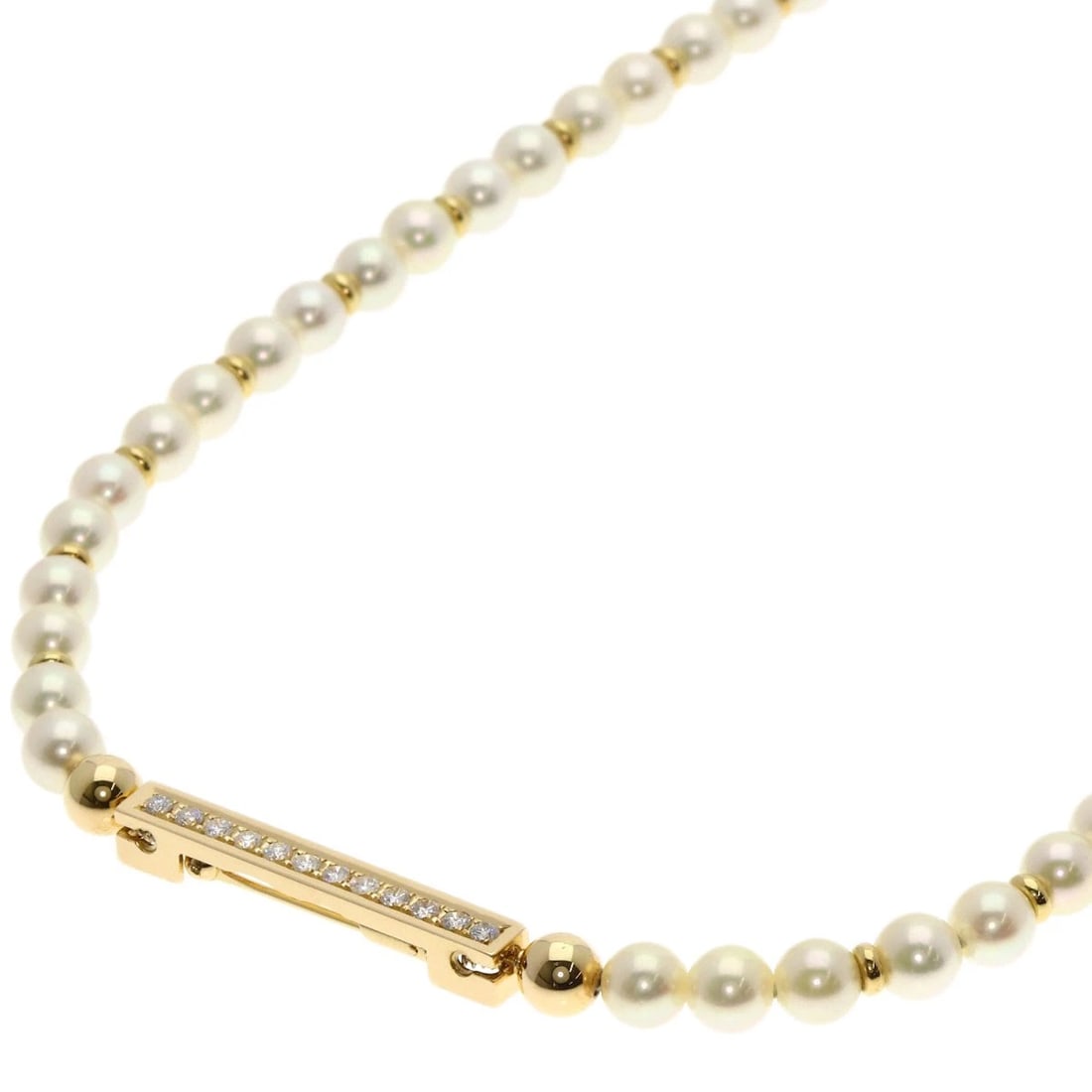 TASAKI AKOYA PEARL NECKLACE PLATINUM PT900 18K YELLOW GOLD: TASAKI Akoya Pearl Necklace Platinum PT900 18K Yellow Gold Brand: TASAKI Type/Style: Necklace Material: Platinum PT900/18K Yellow Gold, Main Stone Pearl Color: Gold Size: Stone Size:0.2inch/6-6.4mm Ch