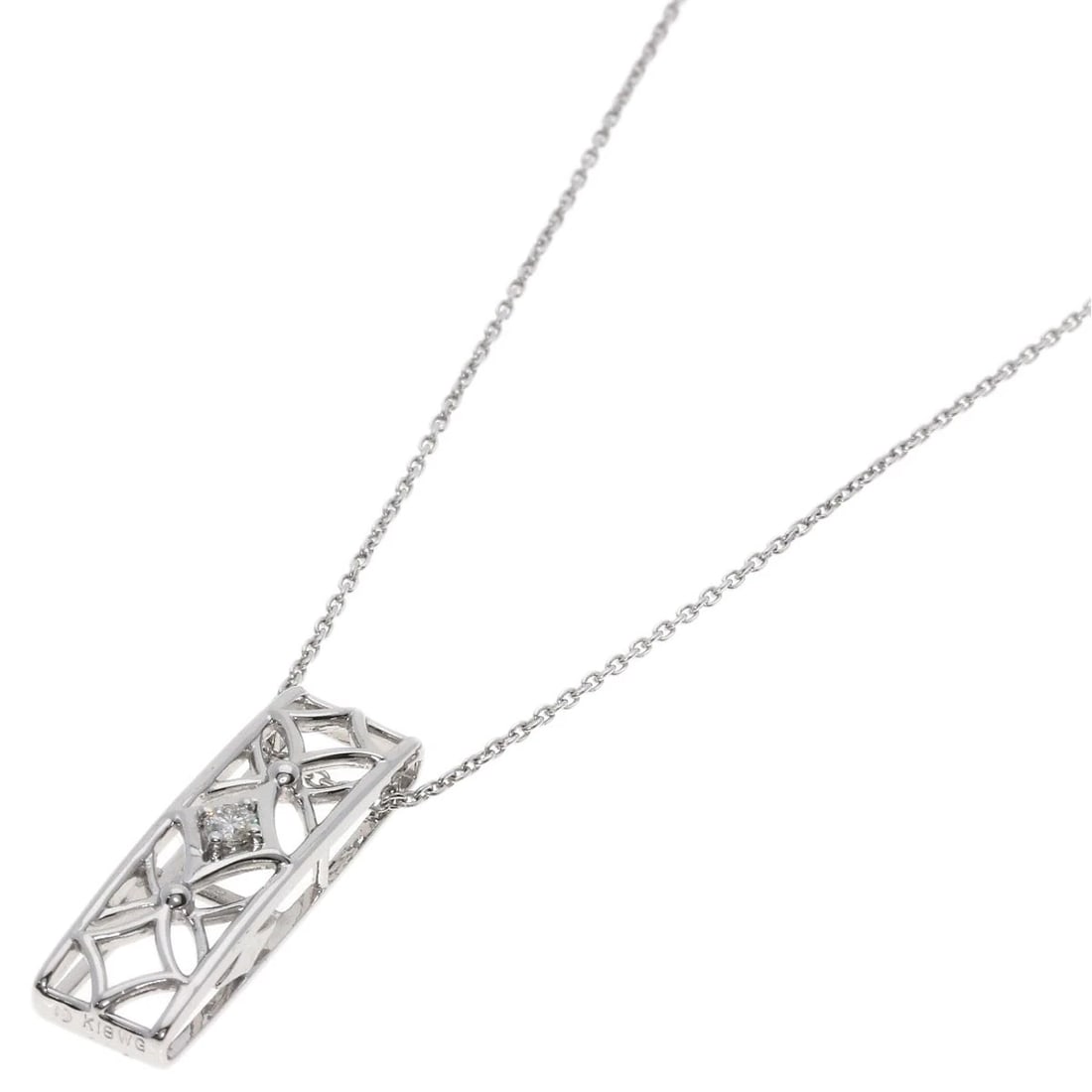 TASAKI DIAMOND NECKLACE K18 WHITE GOLD: TASAKI Diamond Necklace K18 White Gold Brand: TASAKI Type/Style: Necklace Material: K18 White Gold, Color: Silver Size: Chain Length:16.5inch/42cm Chain Width:0.4inch/0.9mm Top Size:0.9inch/22.2x6.9x5