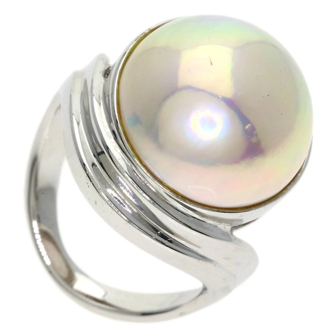 TASAKI MABE PEARL RING K14 WHITE GOLD (1 of 8)
