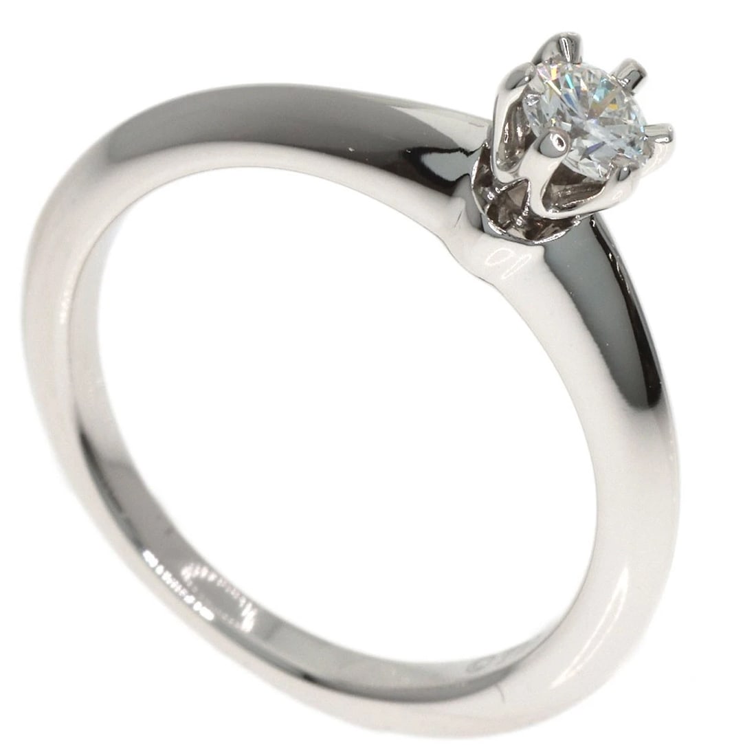 TIFFANY&CO. DIAMOND RING PLATINUM PT950: TIFFANY&Co. Diamond Ring Platinum PT950 Brand: TIFFANY&Co. Type/Style: Ring Material: Platinum PT950, Main Stone Natural Color: Silver Size: 3.25(US) Accessories: None Accessories Notice: