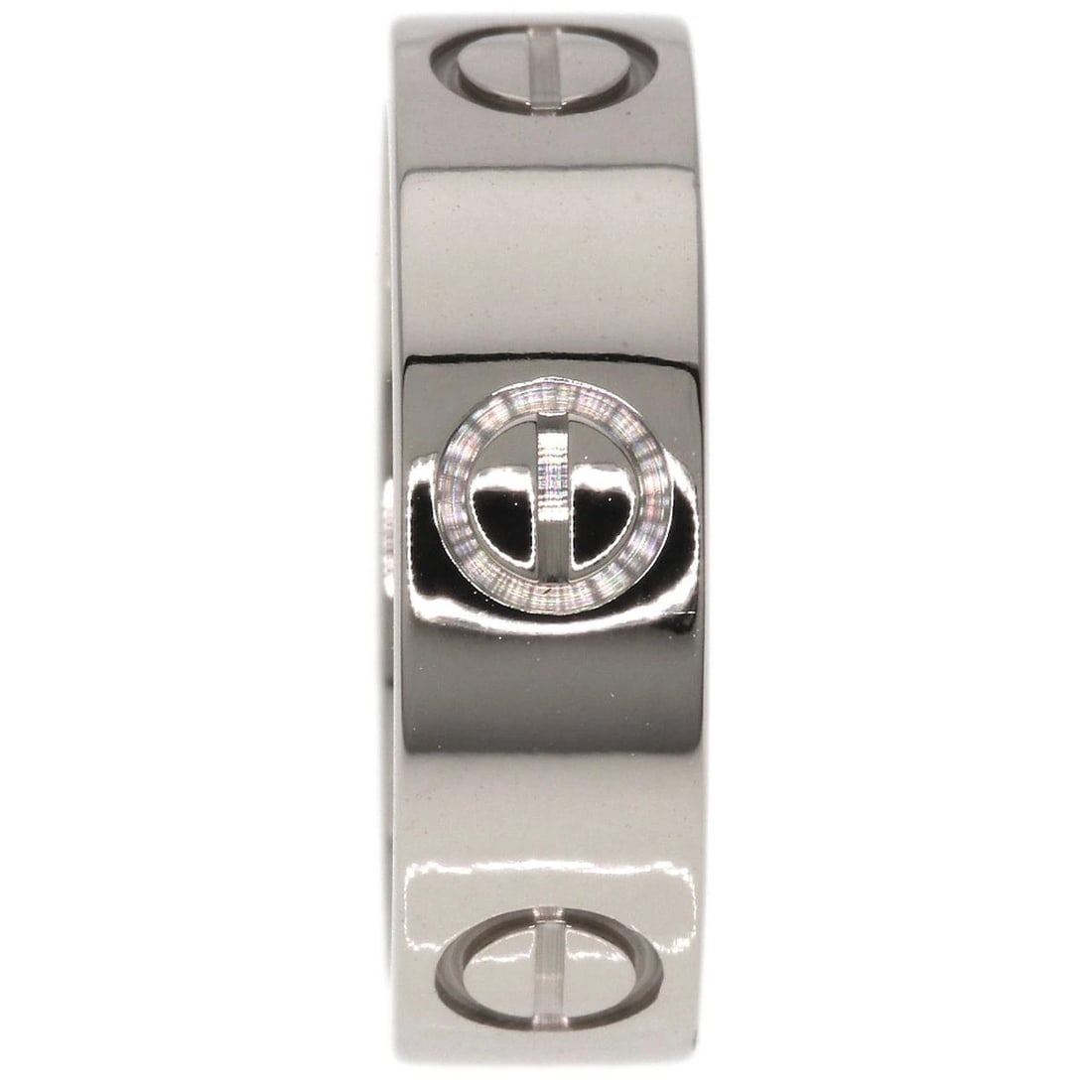 CARTIER LOVE RING K18 WHITE GOLD: CARTIER love Ring K18 White Gold Brand: CARTIER Type/Style: Ring Material: K18 White Gold, Color: Silver Size: 5(US) Accessories: None Accessories Notice: When purchasing pre-owned goods,