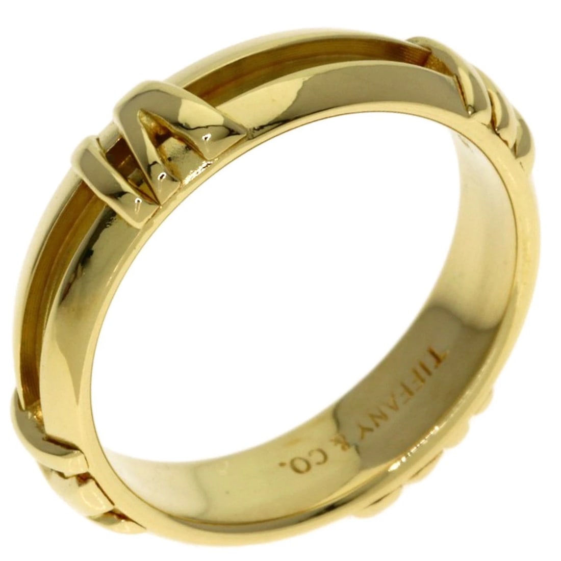 TIFFANY&CO RING K18 YELLOW GOLD: TIFFANY&Co Ring K18 Yellow Gold Brand: TIFFANY&Co. Type/Style: Ring Material: K18 Yellow Gold, Color: Gold Size: 5(US) Accessories: None Accessories Notice: When purchasing pre-owned goods
