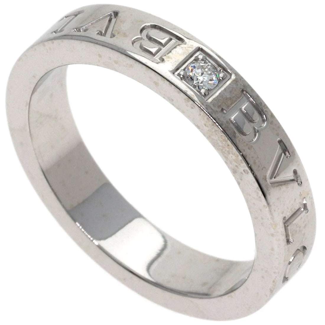 BVLGARI DIAMOND RING K18 WHITE GOLD: BVLGARI Diamond Ring K18 White Gold Brand: BVLGARI Type/Style: Ring Material: K18 White Gold, Color: Silver Size: 7.75(US) Accessories: None Accessories Notice: When purchasing pre-owned g