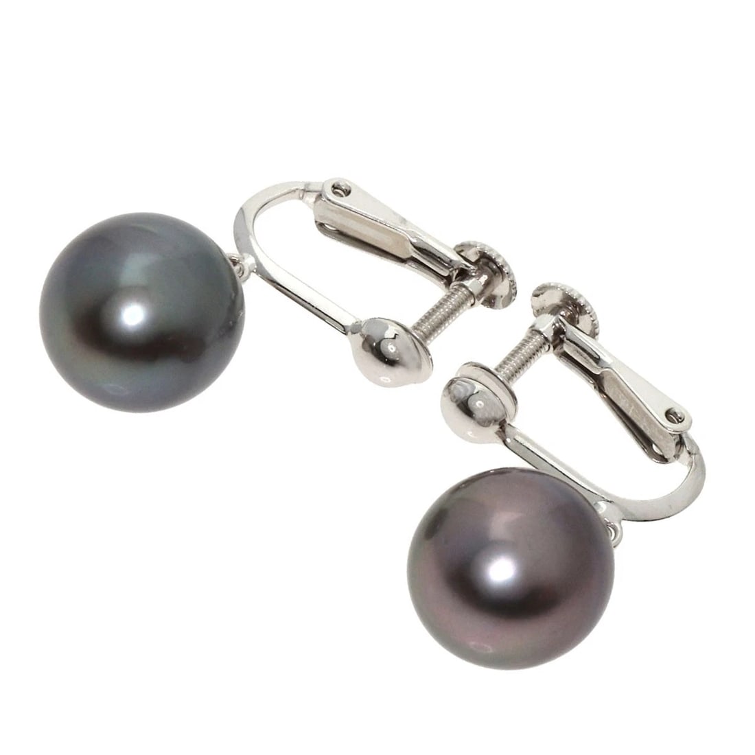 TASAKI PEARL EARRING K14 WHITE GOLD: TASAKI Pearl Earring K14 White Gold Brand: TASAKI Type/Style: Earring Material: K14 White Gold, Main Stone Pearl Color: Silver Size: Stone Size:0.4inch/9.8mm Top Size:1.0inch/25.4x9.8x9.8mm