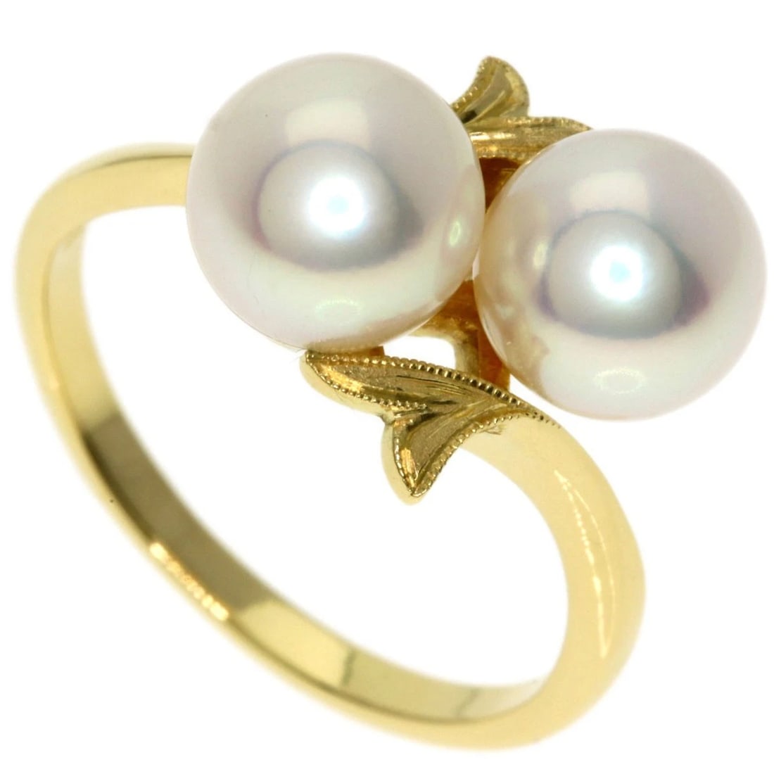 MIKIMOTO PEARL RING K18 YELLOW GOLD: MIKIMOTO Pearl Ring K18 Yellow Gold Brand: MIKIMOTO Type/Style: Ring Material: K18 Yellow Gold, Color: Gold Size: 6(US) Accessories: None Accessories Notice: When purchasing pre-owned good