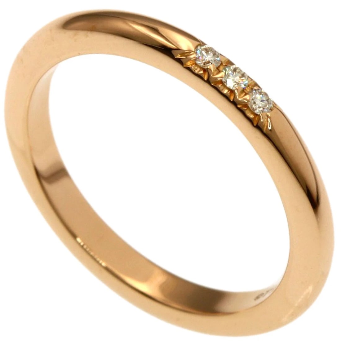 TIFFANY&CO. DIAMOND RING K18 PINK GOLD: TIFFANY&Co. Diamond Ring K18 Pink Gold Brand: TIFFANY&Co. Type/Style: Ring Material: K18 Pink Gold, Color: Gold Size: 3.5(US) Accessories: None Accessories Notice: When purchasing pre-owned goods,