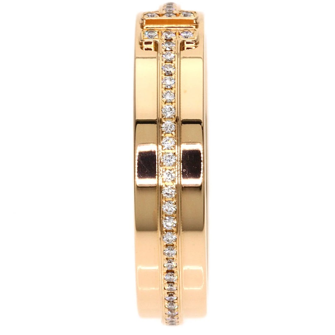 TIFFANY&CO. DIAMOND RING K18 PINK GOLD: TIFFANY&Co. Diamond Ring K18 Pink Gold Brand: TIFFANY&Co. Type/Style: Ring Material: K18 Pink Gold, Color: Gold Size: 6(US) Accessories: None Accessories Notice: When purchasing pre-owned