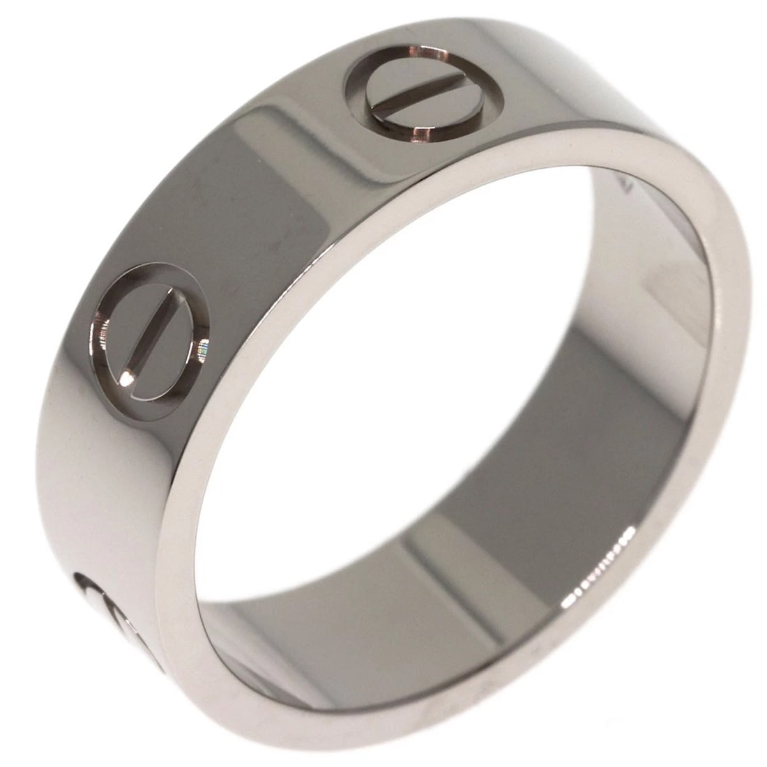 CARTIER LOVE RING RING K18 WHITE GOLD: CARTIER love ring Ring K18 White Gold Brand: CARTIER Type/Style: Ring Material: K18 White Gold, Color: Silver Size: 5.75(US) Accessories: None Accessories Notice: When purchasing pre-owned goods,