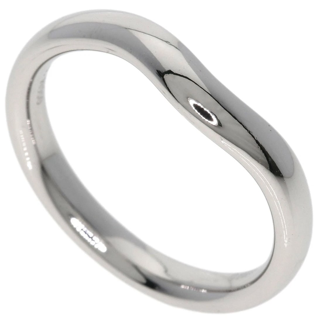 TIFFANY&CO. CURVED BAND RING PLATINUM PT950: TIFFANY&Co. Curved band Ring Platinum PT950 Brand: TIFFANY&Co. Type/Style: Ring Material: Platinum PT950, Color: Silver Size: 7(US) Accessories: None Accessories Notice: When purchasing pre-owned