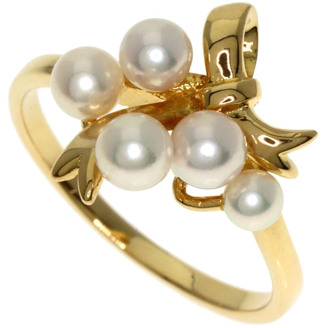 MIKIMOTO PEARL RING K18 YELLOW GOLD: MIKIMOTO Pearl Ring K18 Yellow Gold Brand: MIKIMOTO Type/Style: Ring Material: K18 Yellow Gold, Color: Gold Size: 5.5(US) Accessories: None Accessories Notice: When purchasing pre-owned goods, please